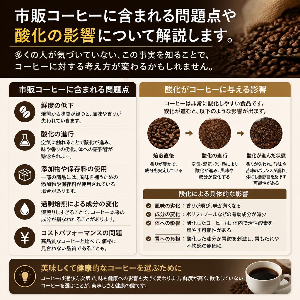 市販コーヒーの問題点